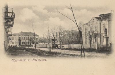 XIX/XX w. Św. Jan Nepomucen na Wygnańcu (ul. Dąbrowskiego). Ze zbior&oacute;w Muzeum Okręgowego w Rzeszowie